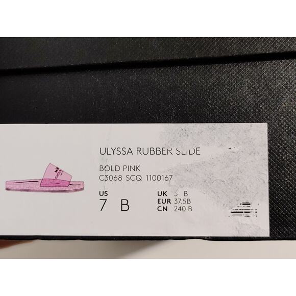 Coach Ulyssa Rubber Slide Sandals Open Toe Bold Pink Womens Size US 7 UK 5 NEW - Picture 6 of 7